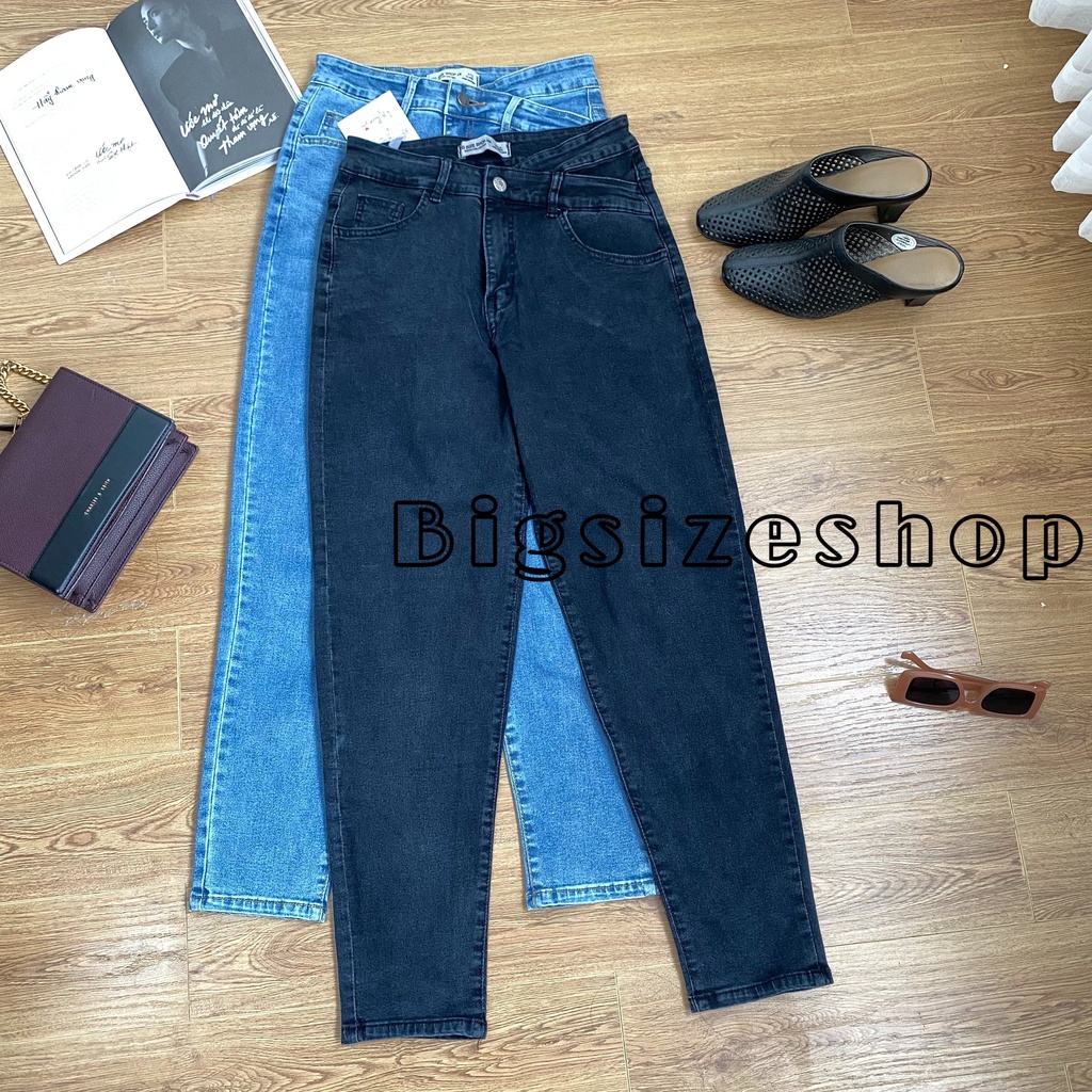 (50 - 90 KG) QUẦN JEAN BAGGY LƯNG CAO THIẾT KẾ EO CÁCH ĐIỆU, FORM ĐẸP CHUẨN CHO NÀNG DẠO PHỐ