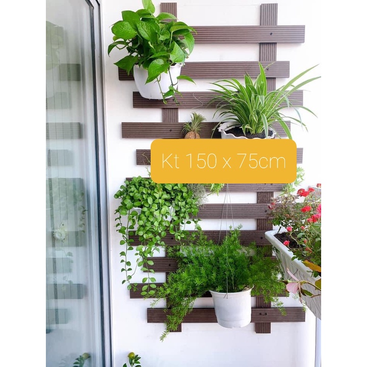 Combo 16 thanh đa năng dài 75cm, rộng 7cm, trang trí ban công, sân vườn chất liệu gỗ nhựa composite