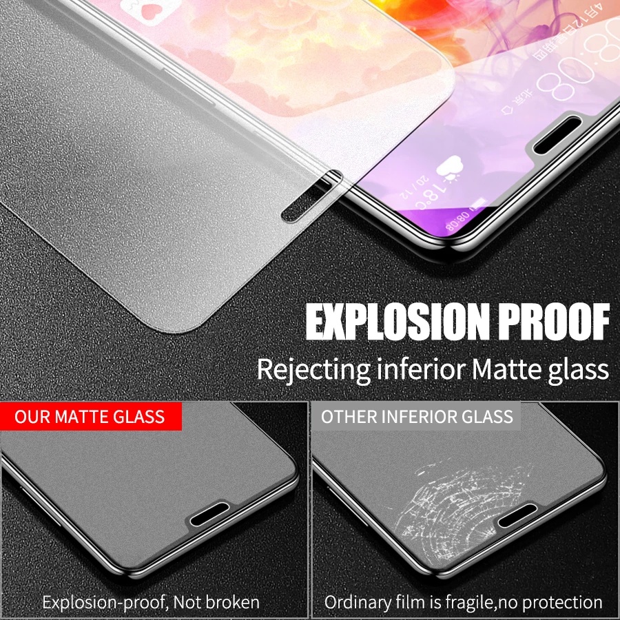 Kính cường lực nhám chống bám vân tay cho Redmi 12 12C 11A A2 A2+ A1 10 9 8 10A 10C 9T 9A 9C 8A K50 K40 Gaming K30 K20 Pro+ Plus 4G 5G 2023