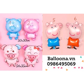 Bóng bay hình con heo, con lợn trang trí sinh nhật