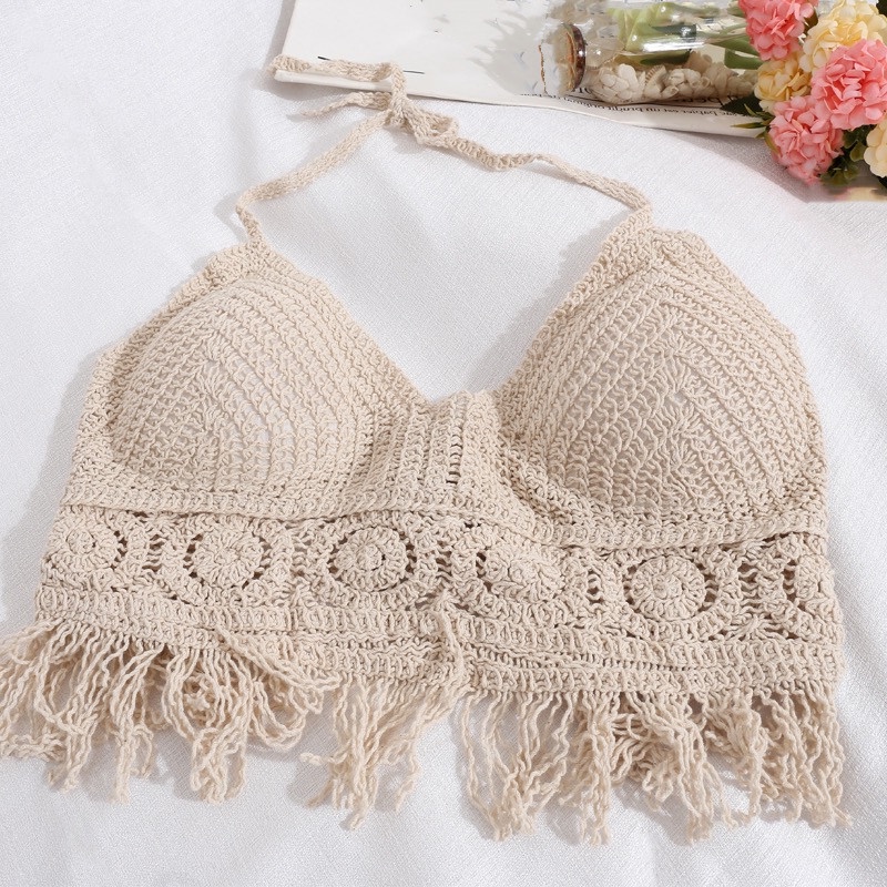 (Hàng Nhập) Áo crochet len móc đi biển kiểu dáng thời trang #65875
