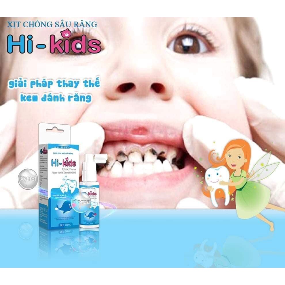 Xịt răng miệng chống sâu răng, viêm nướu làm sạch ngăn ngừa sâu răng Hi kid