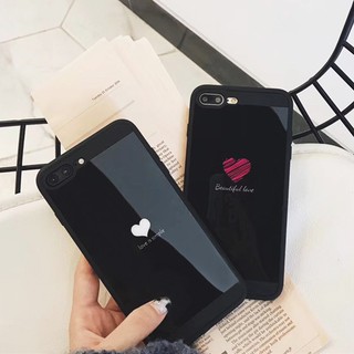 Ốp tim đỏ và trắng cho iphone