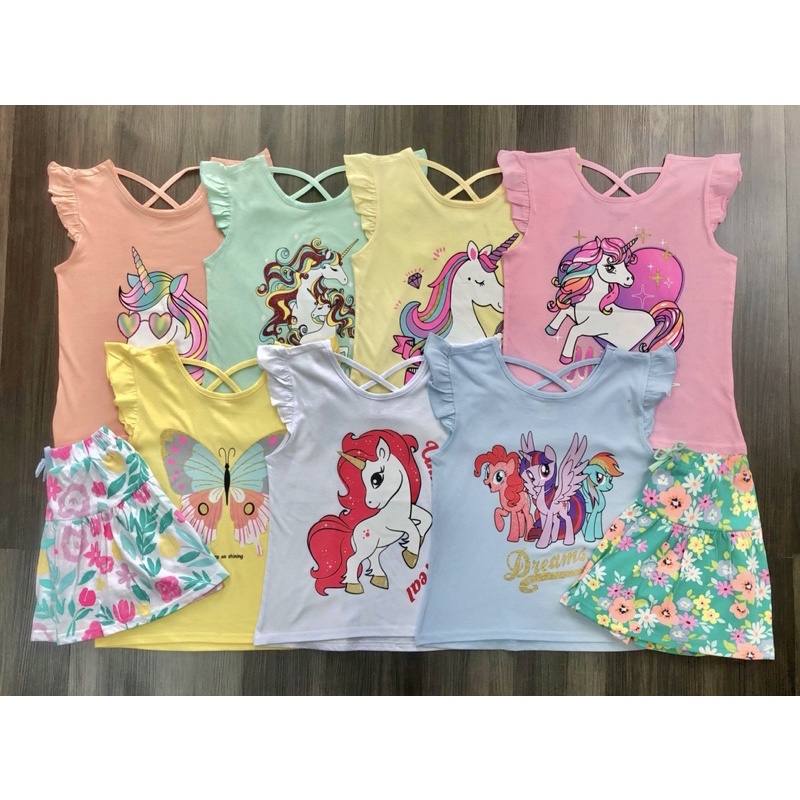 Set Áo Và Chân Váy Pony Bé Gái 20kg-50kg vnxk