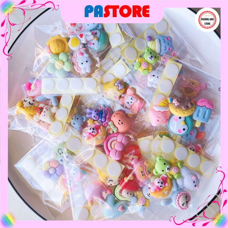 Set 4 Hình Sticker Cute 3D Dán Bình Nước Siêu Yêu, Siêu Dễ Thương