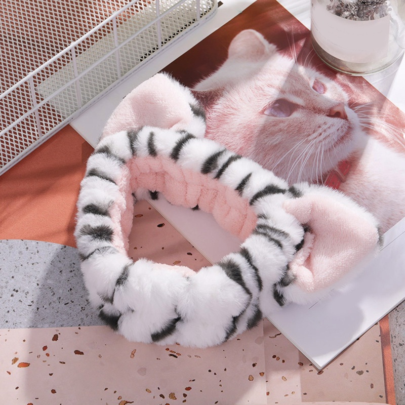 Băng Đô Tai Mèo Mềm Mại Dùng Rửa Mặt Hóa Trang Dự Tiệc Cho Nữ