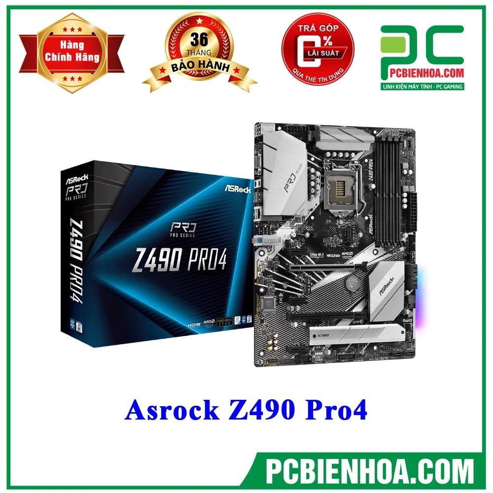 [Mã ELMS05 giảm 5% đơn 300k]MAINBOARD ASROCK Z490 PRO4 CHÍNH HÃNG | BigBuy360 - bigbuy360.vn