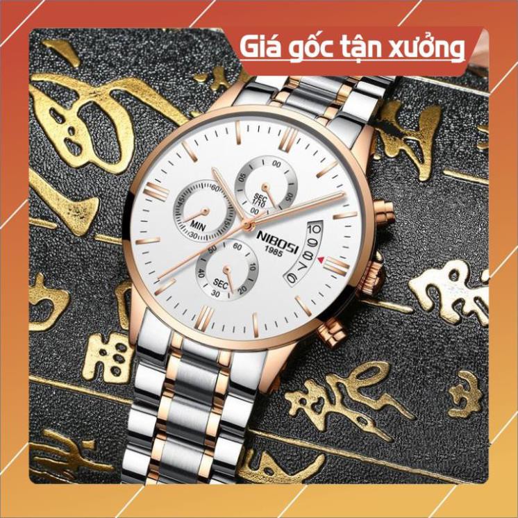 ĐỒNG HÔ NAM THÉP KHÔNG GỈ NIBOSI 2309 | Thiế Kế Dành Cho Người Năng Động | DH0079 MINON