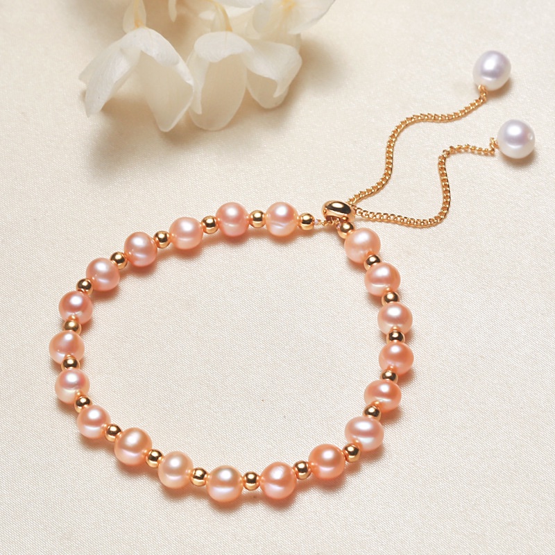 Vòng Tay Chuỗi Hạt Ngọc Trai Tự Nhiên 5mm