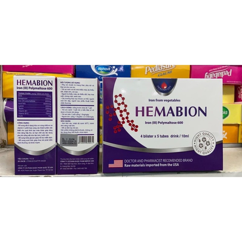 Hemabion bổ sung sắt 20 ống
