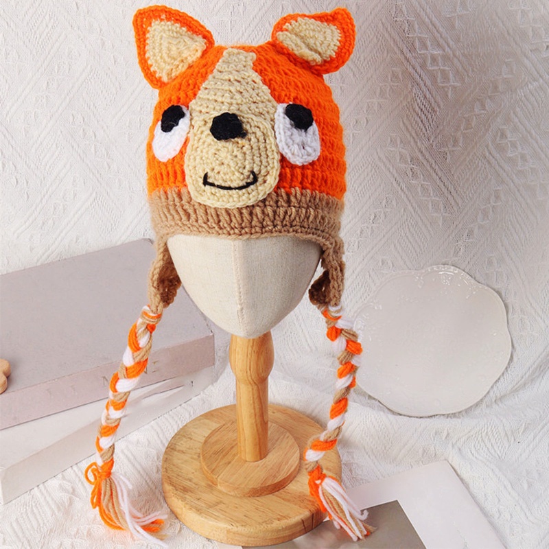 Mũ Dệt Kim Hình Động Vật Hoạt Hình Dễ Thương Dùng Làm Đạo Cụ Chụp Ảnh Lễ Tạ Ơn