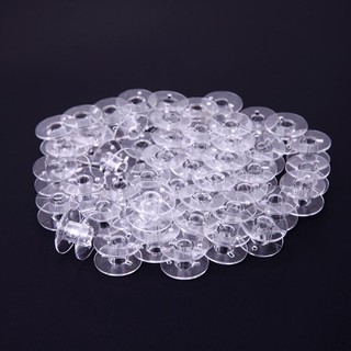50pcs Universal Plastic Transparent Empty Bobbins Spool for Sewing Machine