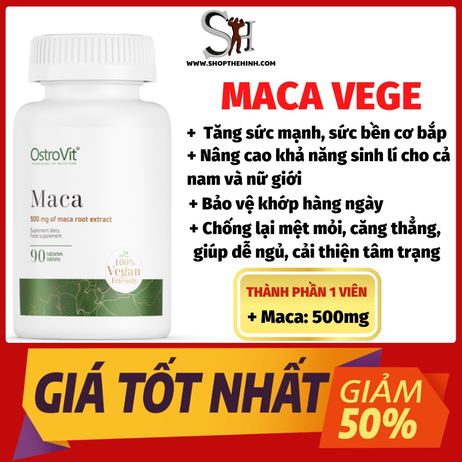 Ostrovit MACA 500mg  - Viên Tăng Cường Sinh Lý, Cái Thiện Khả Năng Ham Muốn