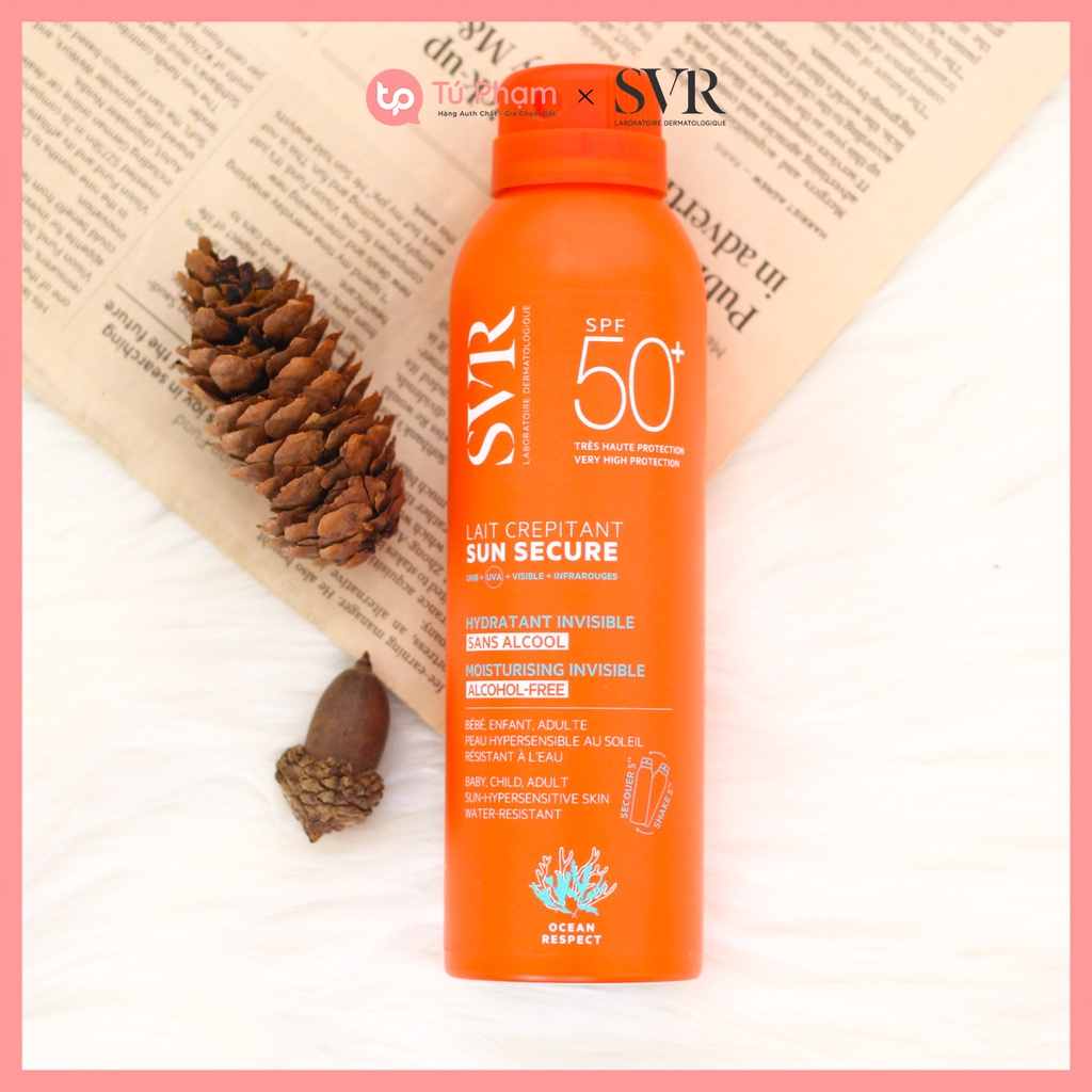 Xịt Chống Nắng SVR Lait Crepitant Sun Secure Hydratant Invisible 200ml