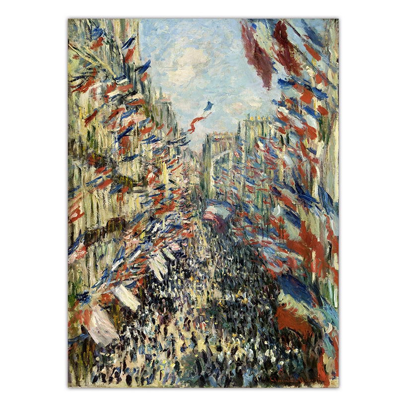 Tranh Vải Bạt Treo Tường In Hình Claude Monet Pháp Trang Trí Nhà Cửa