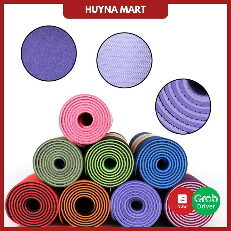 Thảm Tập Yoga TPE Cao Cấp 2 Lớp Dày 6mm HUYNA MART T07