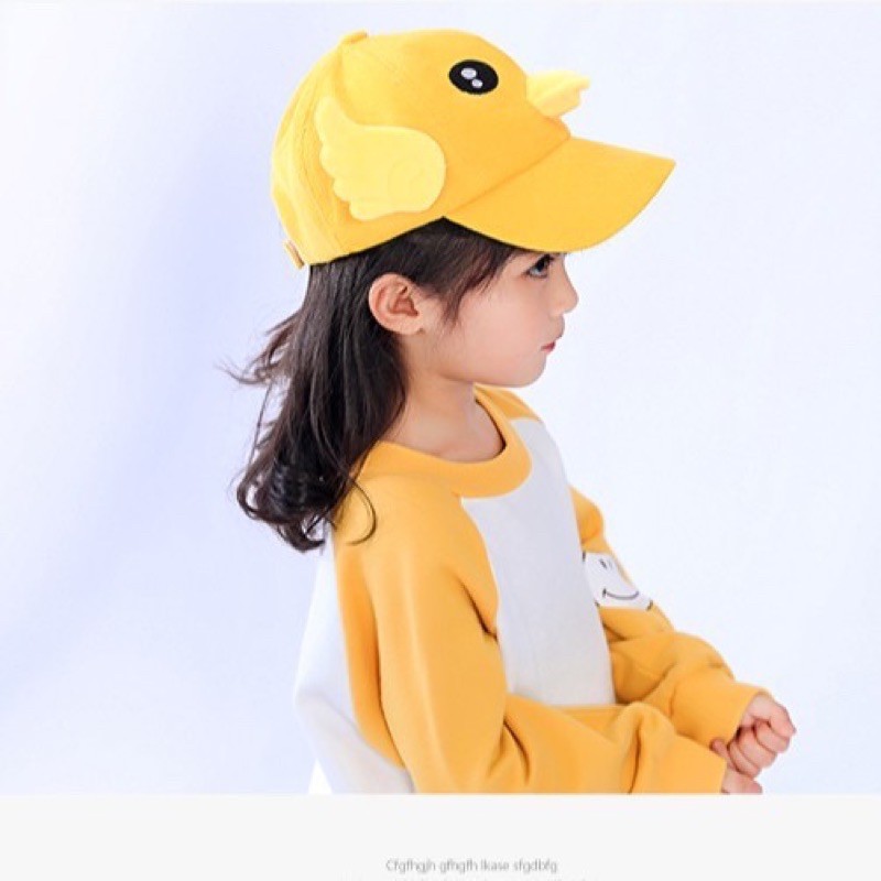 Mũ vịt kêu màu vàng cho bé trai bé gái 2 tuổi đến 6 tuổi