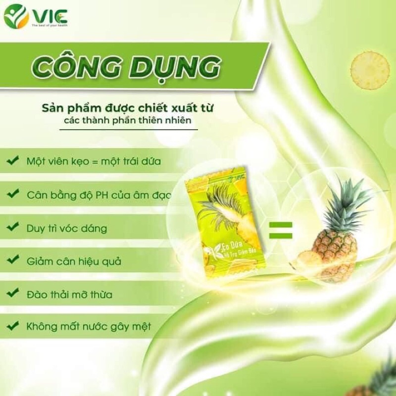 Kẹo dứa giảm cân Plus túi 7 viên, 7 vị ( CAM KẾT CHÍNH HÃNG 100% )