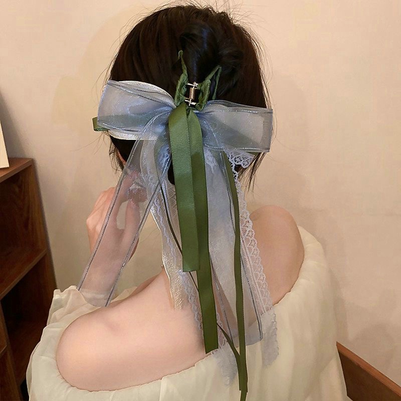 Kẹp Tóc Nơ Dài Siêu Xinh Xắn Chất Lượng Cao Cho Bạn Gái