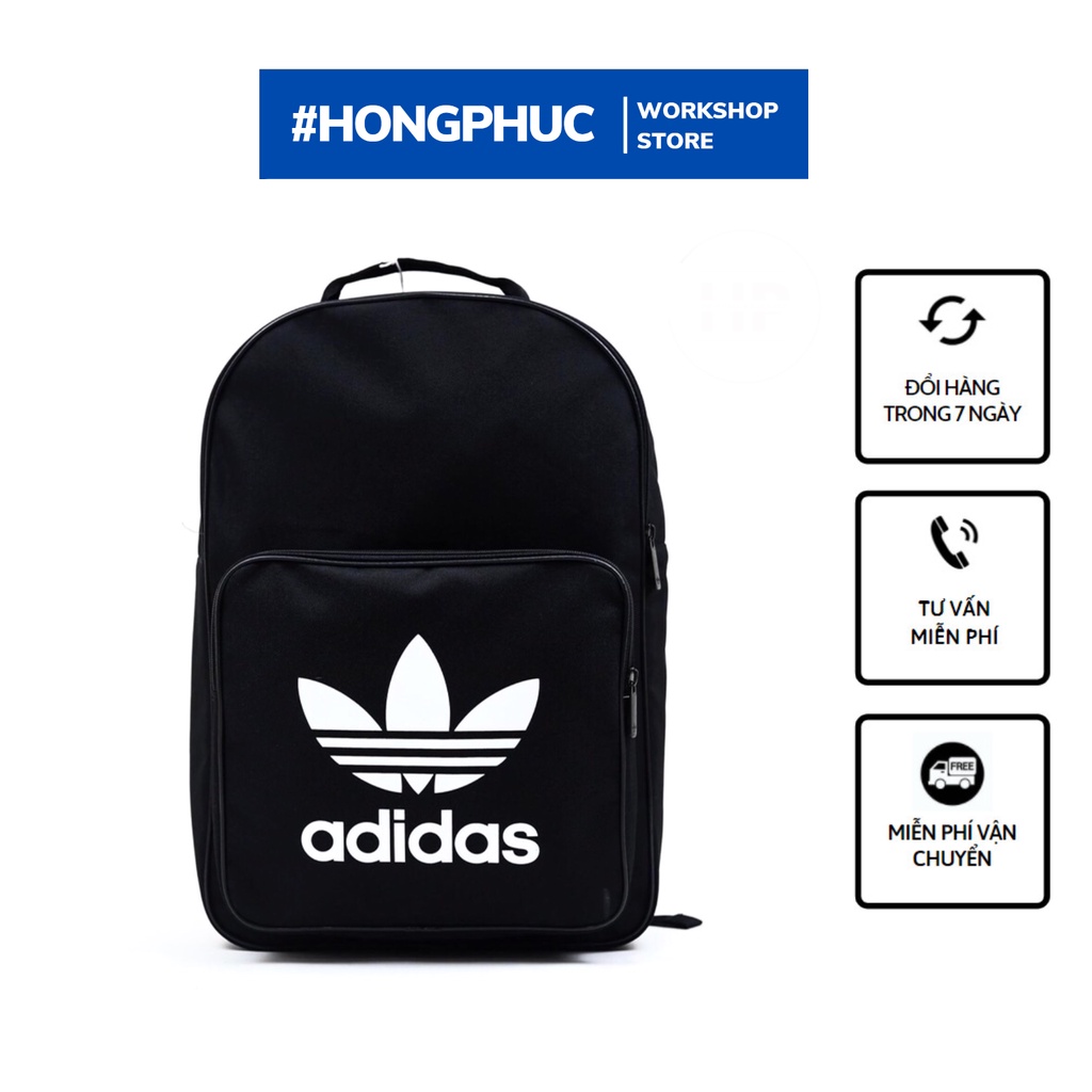 Balo Đi Học 3 Lá Originals Packback Mochila Trefoil - BK6723 Logo Lớn [ HONGPHUC ]