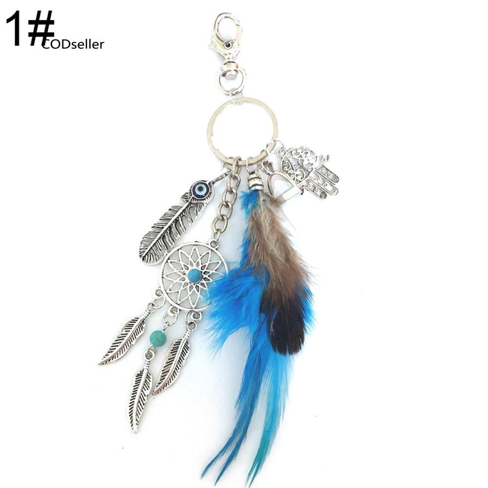 Móc khóa Dream Catcher lông vũ dễ thương