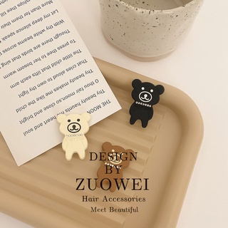 Kẹp tóc mỏ vịt hình gấu dễ thương đơn giản