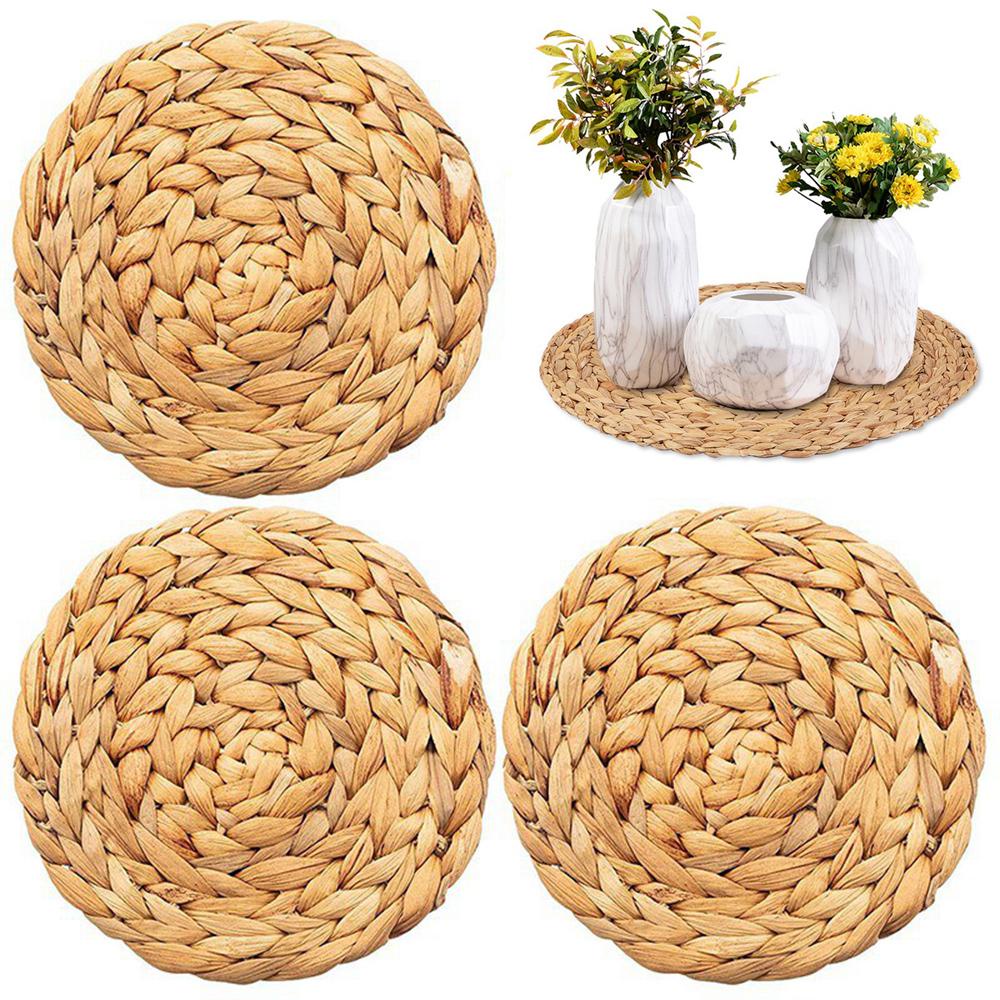 Augustina Tấm Lót Bàn Ăn Bằng Vải Dệt Chịu Nhiệt Nước Hyacinth Trang Trí Cho Quán Bar Nhà Bếp