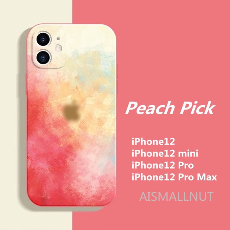 Ốp Điện Thoại Họa Tiết Màu Nước Đơn Giản Cho iPhone X XR XS Max 8 7 6 6s Plus 11 12 Pro Max