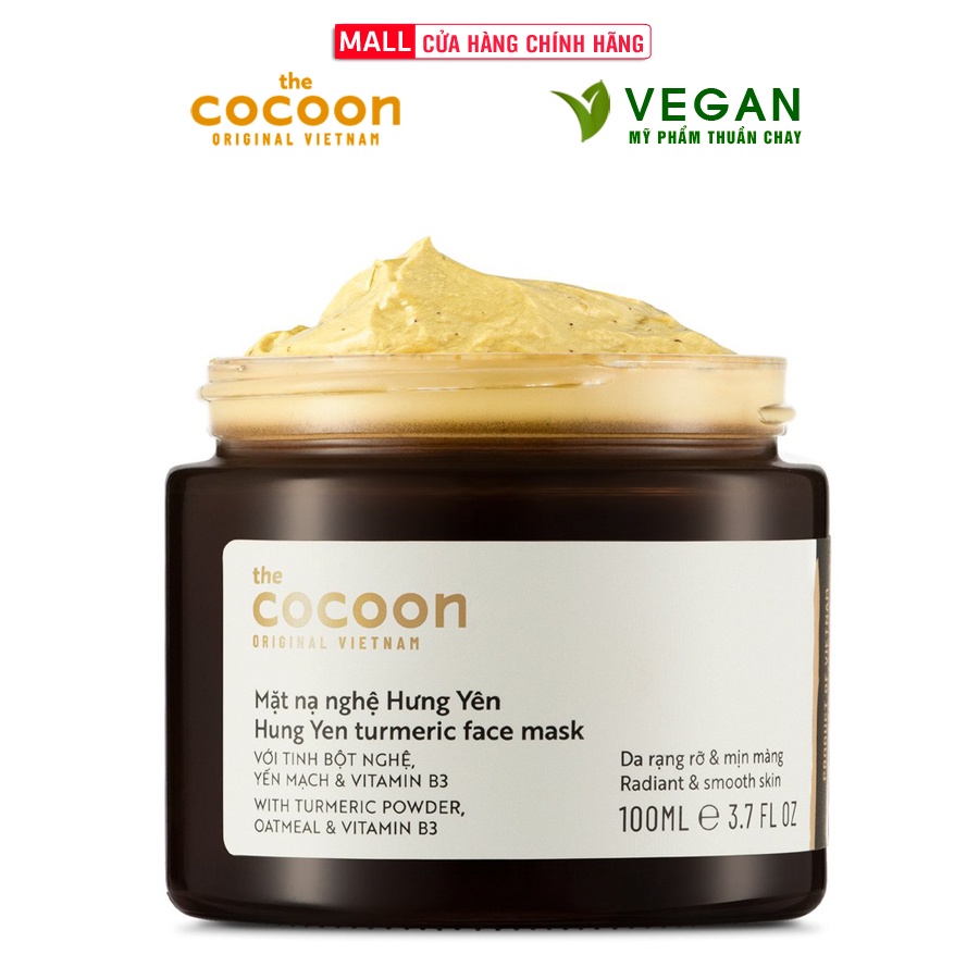 Mặt nạ nghệ Hưng Yên cocoon 100ml thuần chay sáng da đều màu