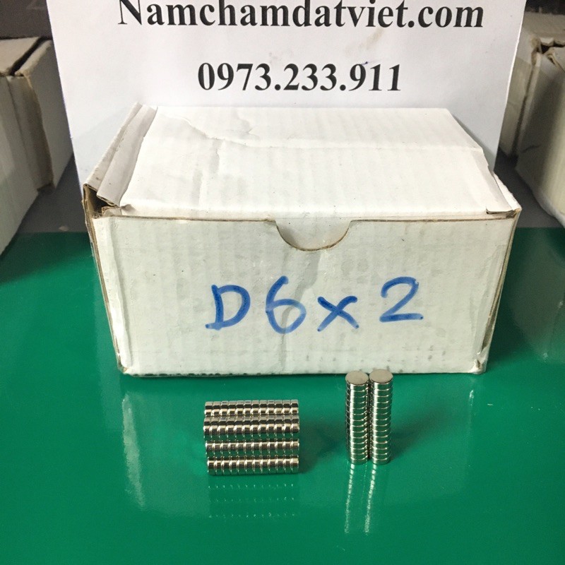 50v nam châm đất hiếm D6*2 mm