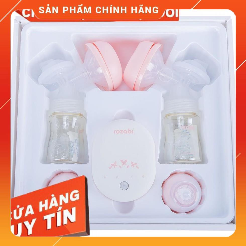 Máy hút sữa điện đôi Rozabi Deluxe Plus có pin sạc