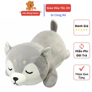 Chó Bông Shiba Nằm Ngủ  mềm mịn hàng cao cấp Hama
