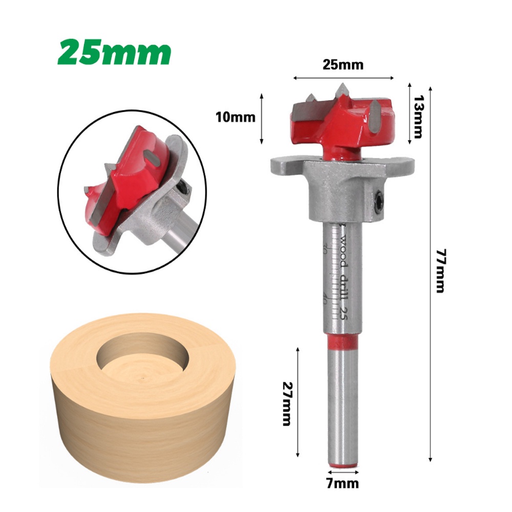 Mũi khoan lỗ bản lề 15 / 20 / 25 / 30 / 35mm cho máy khoan gỗ