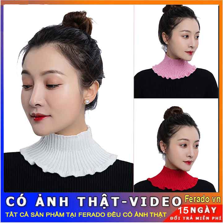 Cổ áo nữ cao cấp giữ ấm mùa đông, có thể tháo rời