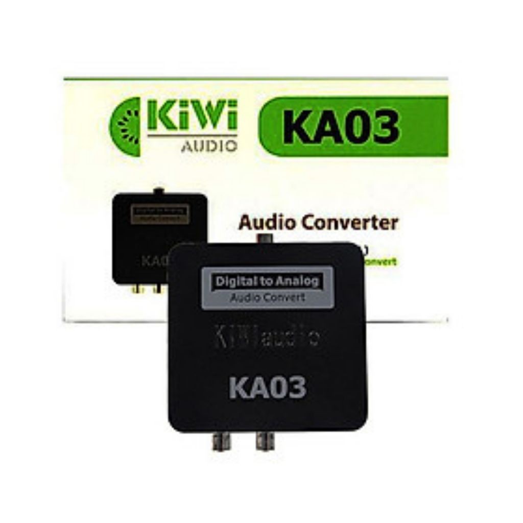 Combo Bộ chuyển quang âm thanh Kiwi KA03 và Dây AV 1 ra 2  dài 1.8m - Hàng Chính Hãng