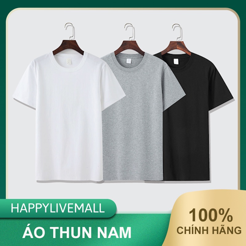 Áo thun nam cao cấp cổ tròn vải thun lạnh co giãn dày dặn