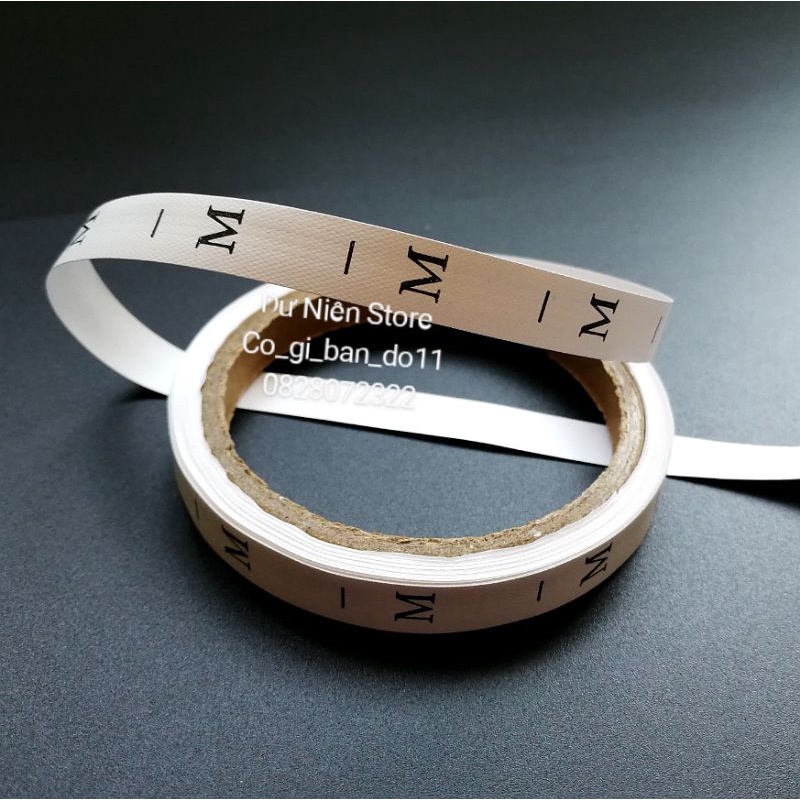 Cuộn 1000 Tem Size Số, Size Chữ In Trên Giấy Dai.