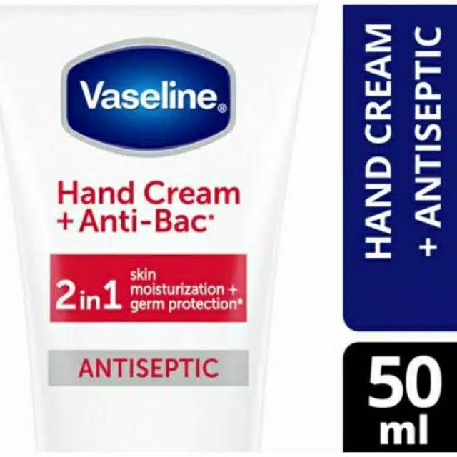 (hàng Mới Về) Kem Dưỡng Da Tay Vaseline + Kem Chống Vi Khuẩn 50ml