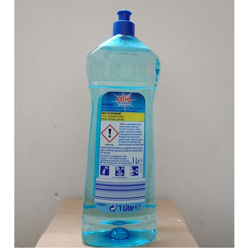 Nước trợ xả Alio chuyên dùng cho máy rửa chén bát chai 1000ml