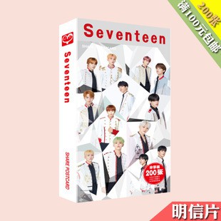 Postcard Seventeen hộp ảnh bộ ảnh có ảnh dán + lomo + postcard bưu thiếp