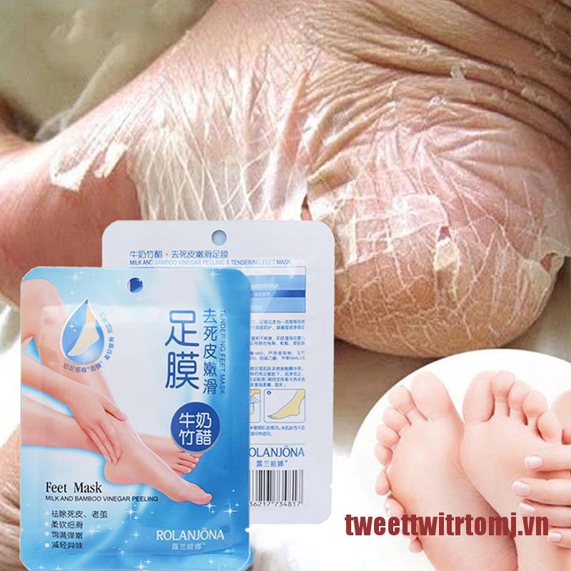 TOMJ 1 Pair Exfoliating Foot Masks Peeling Mask Remove Feet Dead Skin Calluses