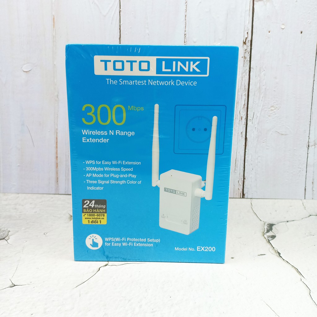 Bộ tiếp sóng và mở rộng sóng wifi - Toto Link EX200