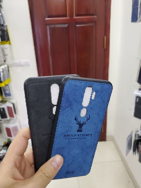 Ốp lưng Oppo A9 2020 / A5 2020 chống sốc vải đầu hươu cao cấp
