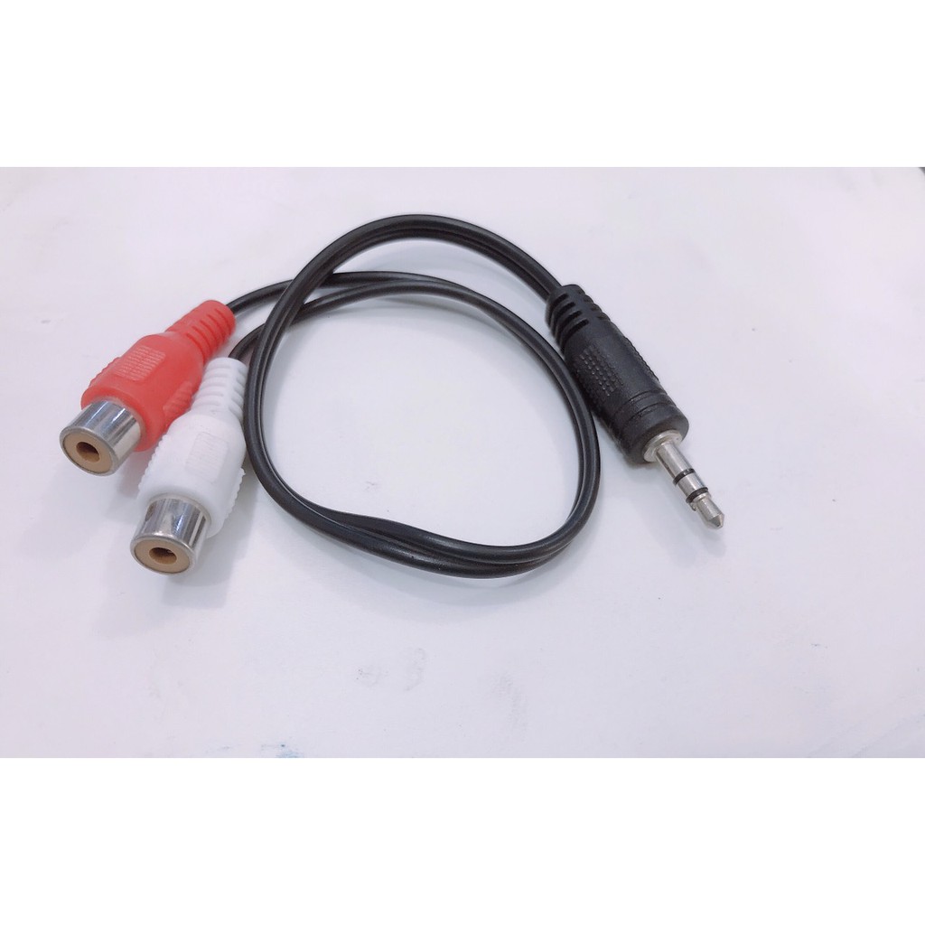 JACK 3,5 RA 2 LỖ AV - BÔNG SEN - RCA