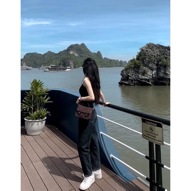 Quần baggy màu đen xám trơn cực đẹp , hàng Quảng châu