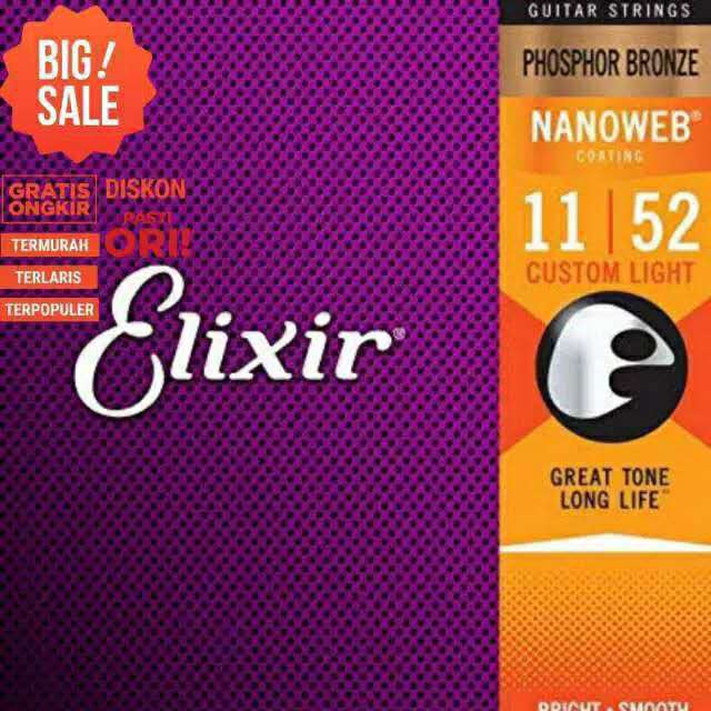 Bộ dây đàn Guitar ELIXIR 16027 11002 11052 chất lượng cao