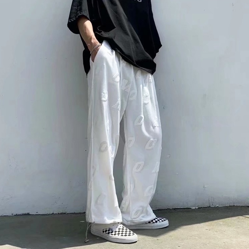 Quần ống rộng In Chữ Xốp Phong Cách Hip Hop Thời Trang Cho Nam