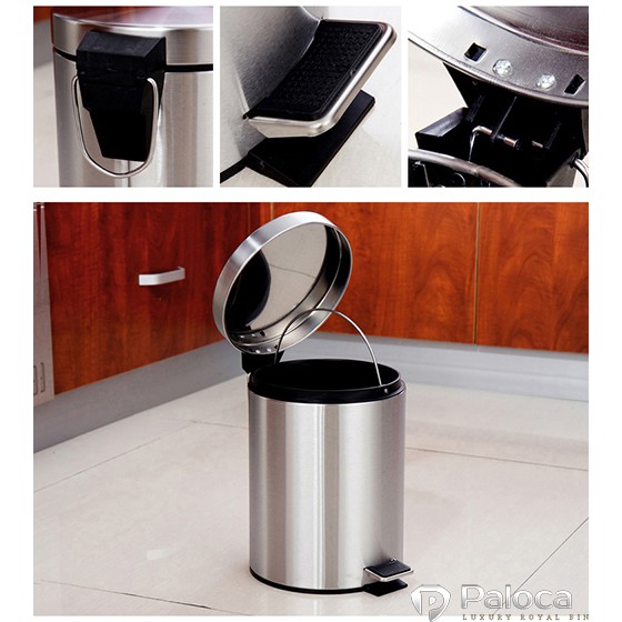 Thùng rác Inox đạp chân 12L