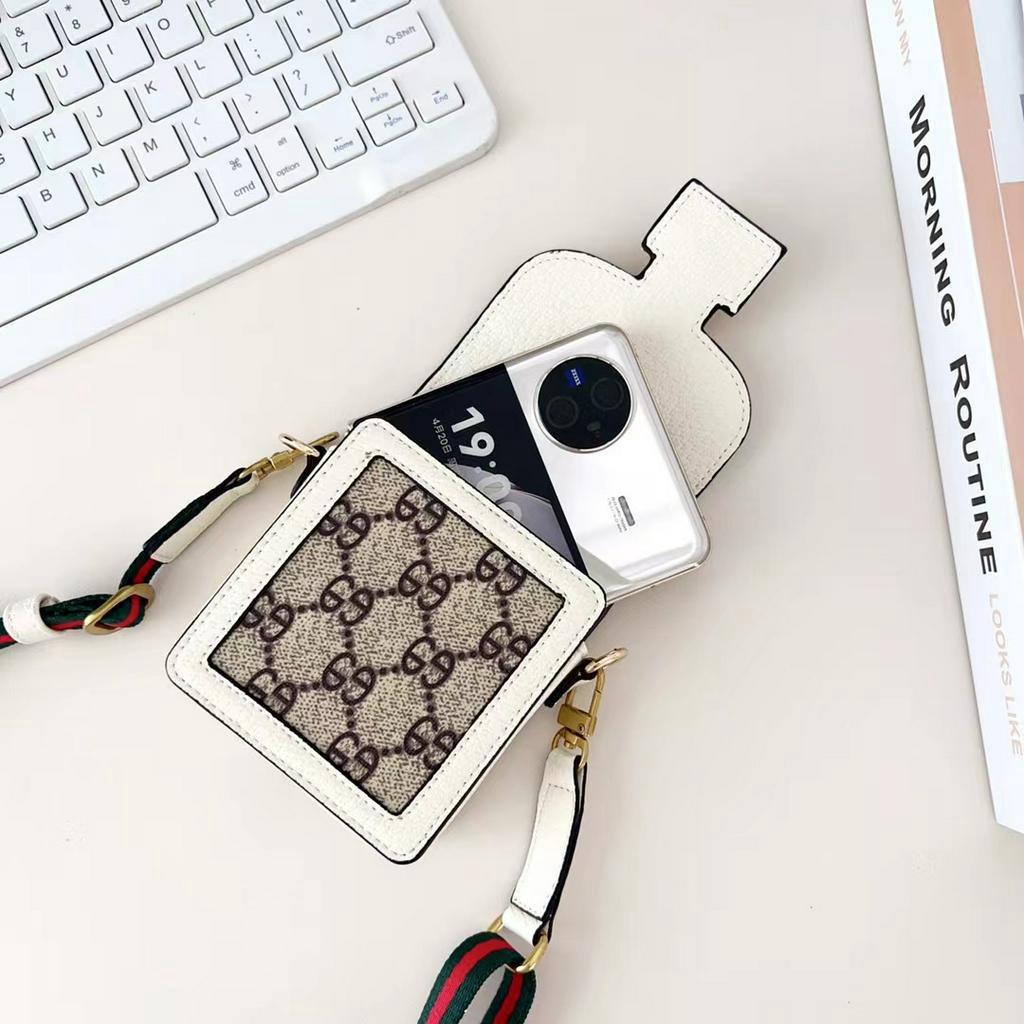 Hàng Spot.S. Fashion G.Embroidered Túi Nhỏ / Khóa Kim Loại + Dây Đeo Phù Hợp Với Điện Thoại Di Động Samsung Có Thể Gập Lại Túi Đựng Tiền Xu