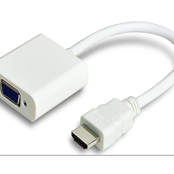 Hàng Chính Hãng - Cáp HDMI to VGA trắng